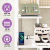 55" 7-in-1 Versatile Baker's Rack with RGB LED Lighting, 4 AC Outlets & 2 USB Ports - 4 of 4