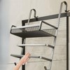 MaseiKar No-Drill Bathroom Towel Rack, Shower Door Hooks Stainless Steel Wall-Mounted Towel Bar for Glass Door, Spa & Small Spaces - 3 of 4