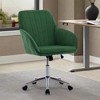 CAVINAS Adjustable Office Chair, Velvet Home Office Desk Chair, Ergonomic Office Chair, Swivel Chair, Backrest Seat, Desk Chair Comfy - 2 of 4