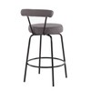 Padded Counter Stool with Swivel and Chrome Metal Frame for Kitchen Island or Home Bar, Set of 2 - 4 of 4