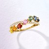 Ross-Simons 1.40 ct. t.w. Multicolored Sapphire and  .19 ct. t.w. Diamond Crisscross Ring in 14kt Yellow Gold - 4 of 4