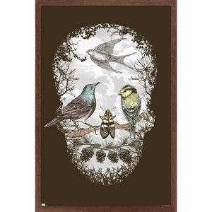Trends International Rachel Caldwell - Nature's Skull Framed Wall Poster Prints - 1 of 4