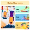 PICASSO-TILES Magnetic Tiles Race Track Add-Onn Expansion Set for Kids, Racing Ramp Extension Construction STEM Building Blocks Toy, 6PCS - 3 of 4
