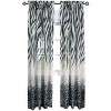 Kate Aurora 2 Piece Safari Themed Animal Print Rod Pocket Sheer Window Curtain Panels - 2 of 4