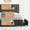 Garvee Twin Size Bed Frame with Adjustable Headboard and 2 Storage Drawers, Soft Upholstered Platform Bed Frames with Wooden Slats Support, Grey - 3 of 4