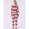 INSPIRE CHIC Women's Pajamas Flannel Printed Long Sleeve Top and Pants Christmas Sets - 4 of 4