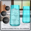 Artland Soho Optic 14.5oz DOF & 17.5oz Highball Glasses 8-Piece Set, Modern Design Barware Glasses, Elegant Durable & Stylish - Turquoise - 4 of 4