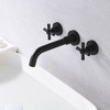 Sumerain Matte Black Bathroom Faucet, Wall Mount Bathroom Sink Faucets with Brass Rough-in Valve - 3 of 4