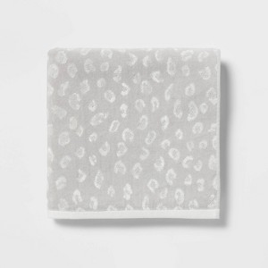 Leopard Reversible Towel Gray - Threshold™ - 1 of 4