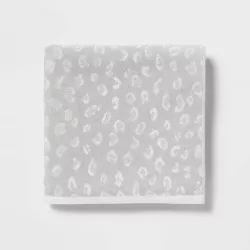 27"x52" Leopard Reversible Bath Towel Gray - Threshold™