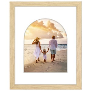 Americanflat Picture Frame with Oval Mat Insert and Shatter-Resistant Glass - Signature Collection - Photo Frame for Wall Display - 1 of 4