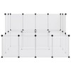 vidaXL Small Animal Cage Transparent 56.3 in.x42.1 in.x36.6 in. PP and Steel - 3 of 4