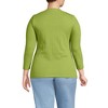 Lands' End Women's 3/4 Sleeve Variegated Micro Rib Henley - 2 of 4