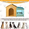 Kumasinova 60" Large Dog House Outdoor with Porch,Dog Crate with Asphalt Roof&Elevated Floor,Dog Kennel Outdoor for Large Dogs,Side Windows&Doors - 3 of 4