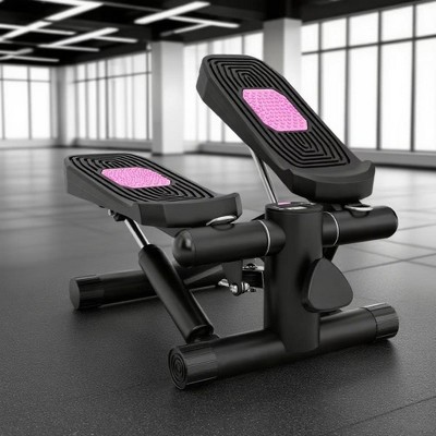 Hachikiko Adjustable Height Mini Stepper Exercise Machine with Resistance Bands, Portable Home Gym Equipment for Full Body Workout