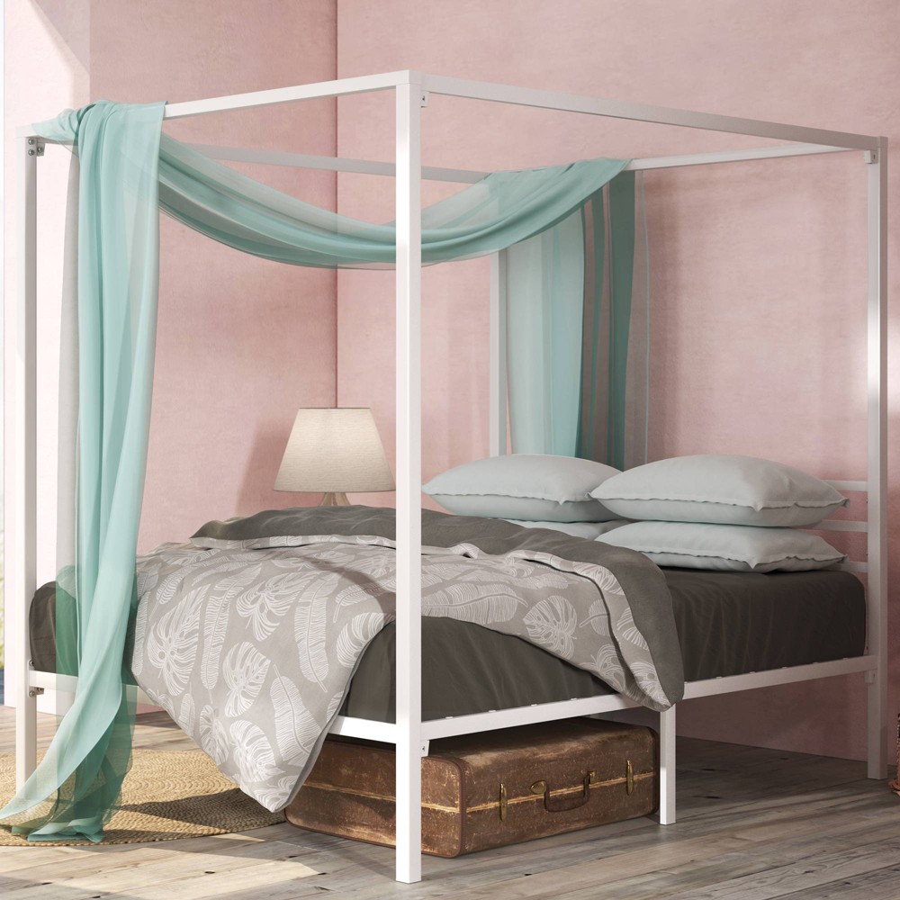 Photos - Bed Frame Zinus Full Patricia Canopy  White  