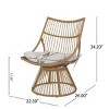 3 Piece Rattan Patio Table and Chairs Sets with Metal Frame, Outdoor Conversation Furniture Set,Patio Table Set for Small Space-Maison Boucle - 3 of 4