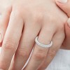 Pompeii3 1 1/2 ct Diamond Eternity Ring 14k White Gold Common Prong Stackable Band - 4 of 4
