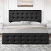 Whizmax Bed Frame with 4 Storage Drawers and Headboard, Faux Leather Upholstered Platform Bed Frame with Wooden Slats Support,  No Box Spring Needed - 3 of 4