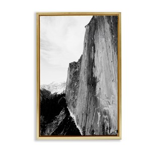 Stupell Industries Tall Natural Cliff at Yosemite Black Framed Floater Canvas Wall Art - 1 of 4