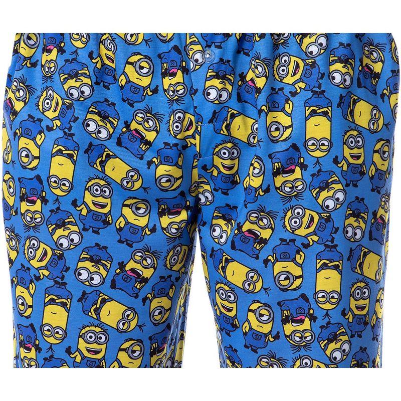 Despicable Me Mens' Minions 1 In A Minion Raglan Sleep Pajama Set Multicolored, 4 of 6