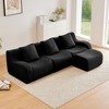 GDFStudio Oscarine Modern 3-Seater Teddy Upholstered with Curved Armrest and 3 Pillows - 2 of 4