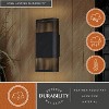 VAXCEL Skyline Aluminum 2 Light Integrated LED Textured Black Contemporary Outdoor Wall Sconce - 2 of 4
