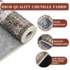 Washable Rug Vintage Boho Low Pile Non-Slip Foldable Ultra-Thin Carpet for Living Room Bedroom Guest Room Office - 3 of 4