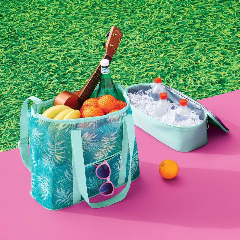 Cooler Tote Palm Printed Mesh - Sun Squad&#8482;, 2 of 5