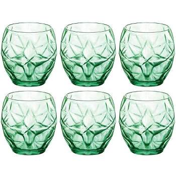 Bormioli Rocco Oriente Water Glass, 6-Piece, 13.5 oz, Cool Green,Cool Green