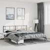 vidaXL California King Metal Bed Frame with Headboard, Sturdy Steel, Black, No Mattress - 3 of 4
