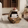 Cat Bed Home, 25.98'' Shaped Modern Pet Furniture Cat Kennel Side Table, Cat Houses & Condos, MDF Multi-Purpose Furniture Antique Wood Color - 3 of 4