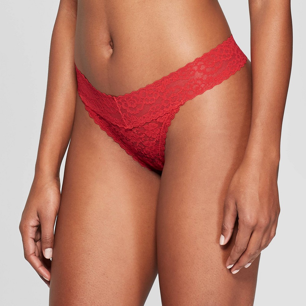 Women's Allover Lace Thong - Auden™ Ripe Red XL