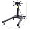 VisioGear Rotating Engine Stand, Engine Stand Rotating Stand with 2000-Lb Capacity, Engine Hoists & Stands, Black, 43"*28.7"*35.5" - 3 of 4