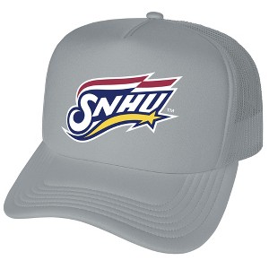 Southern New Hampshire University Primary Logo Foam Trucker Cap Grey Os - 1 of 4