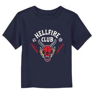Toddler's Stranger Things Classic Hellfire Club White Logo T-Shirt - 1 of 3