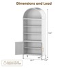 SUXXAN 30.7 In. W X 72.8 In. H X 15.4 In. D Arch Metal Freestanding Cabinet With Doors And Adjustable Shelves,Assembly Required - 3 of 3
