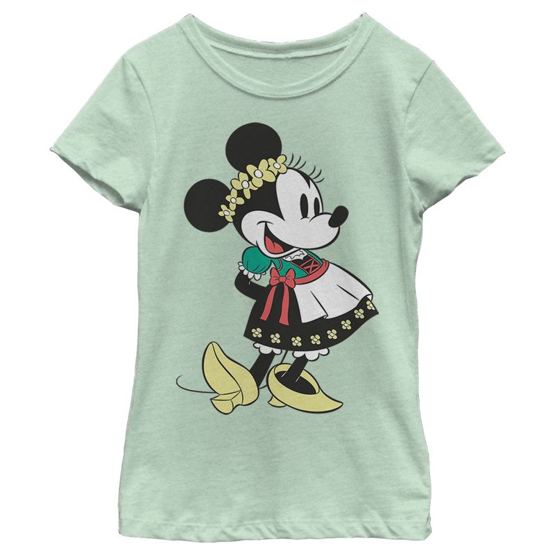 Girl's Disney Minnie Mouse German Oktoberfest Dirndl T-Shirt, 1 of 5