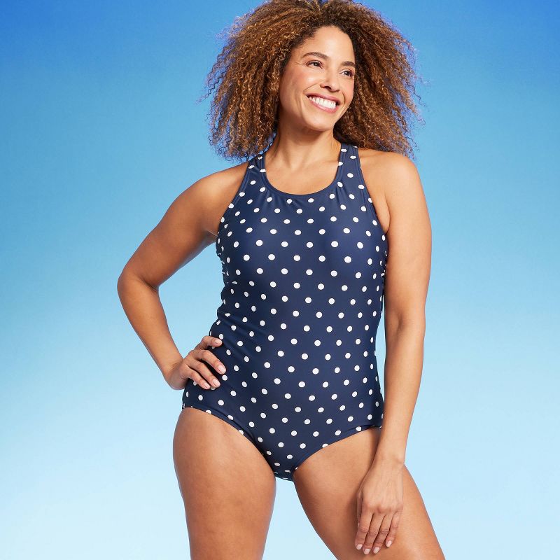 Lands' End Women's UPF 50 Full Coverage High Neck Tugless One Piece Swimsuit, 3 of 5
