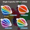 JDICTION 4 Pcs Thicken Reusable Resin Mixing Cups With 2-5 Channels Dividers, For Fluid Art Acrylic Paint Pouring Drawing Crafts, White - 2 of 4