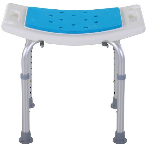 Homcom 6 level Adjustable Curved Bath Stool Spa Shower Chair Non