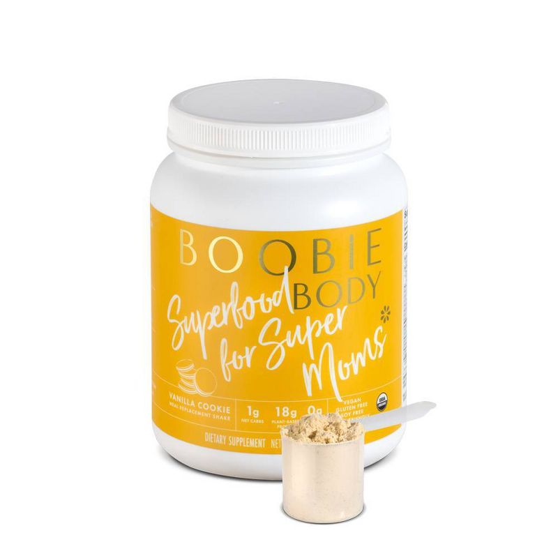 Boobie Body Organic Pregnancy and Lactation Vegan Protein Shake Vanilla Cookie - 21oz/1 Tub, 4 of 6