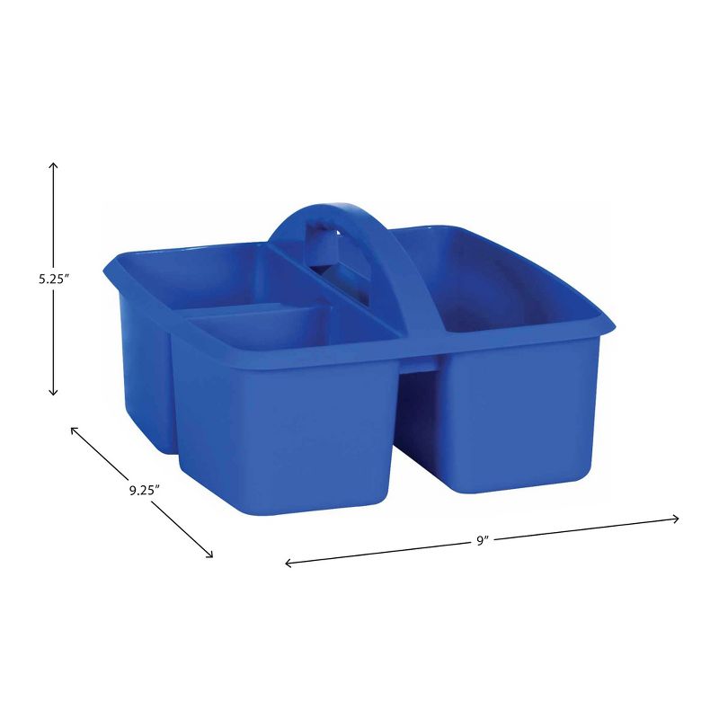 Teacher Created Resources® Blue Plastic Storage Caddy, Pack of 6, 5 of 6