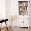 72 Inch Bookshelf Bookcase with Doors, 6-Tier Farmhouse Bookshelf with Cabinet and Drawer, with Adjustable Shelf for Living Room - 4 of 4
