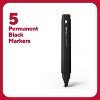 TRU RED Tank Permanent Markers Chisel Tip Blk 5/Pack TR54523 - 2 of 4