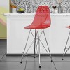 LeisureMod Cresco Mid Century Modern Acrylic Counter Height Barstool with Chrome Base – Ideal for Kitchens and Dining Rooms - 2 of 4