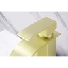 LunaLulink Brushed Gold Waterfall Spout Single Handle Bathroom Sink Faucet - 2 of 4
