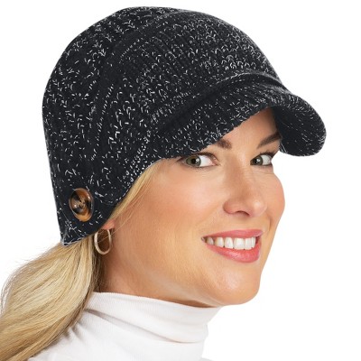 Collections Etc Knit Brimmed Hat With Mask