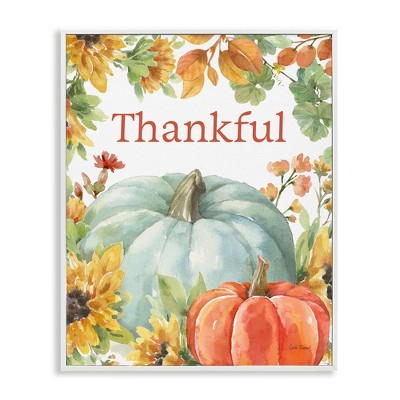 Stupell Industries Thankful With Fall Harvest, 16'' X 20'' : Target