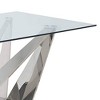 Acme Furniture Dekel Glass Top Dining Table Clear/Stainless Steel - 4 of 4